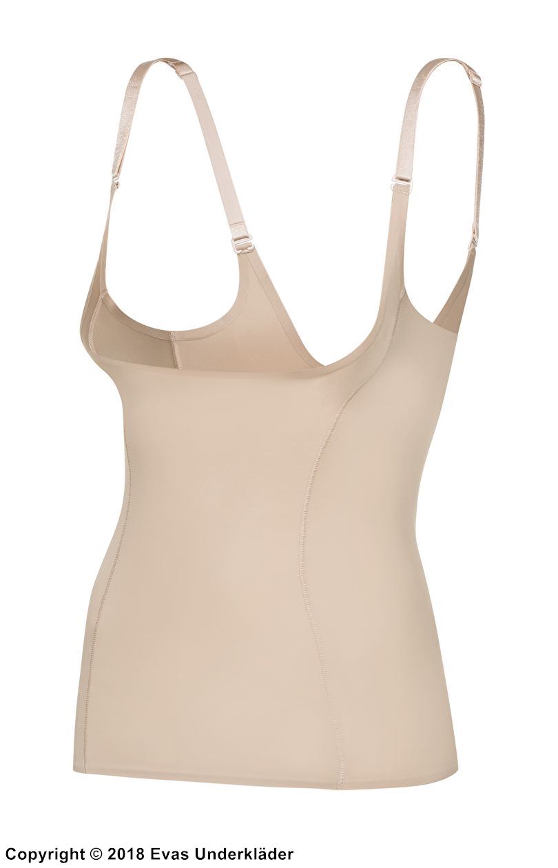 Shapewear camisole, without cups, waist and belly control